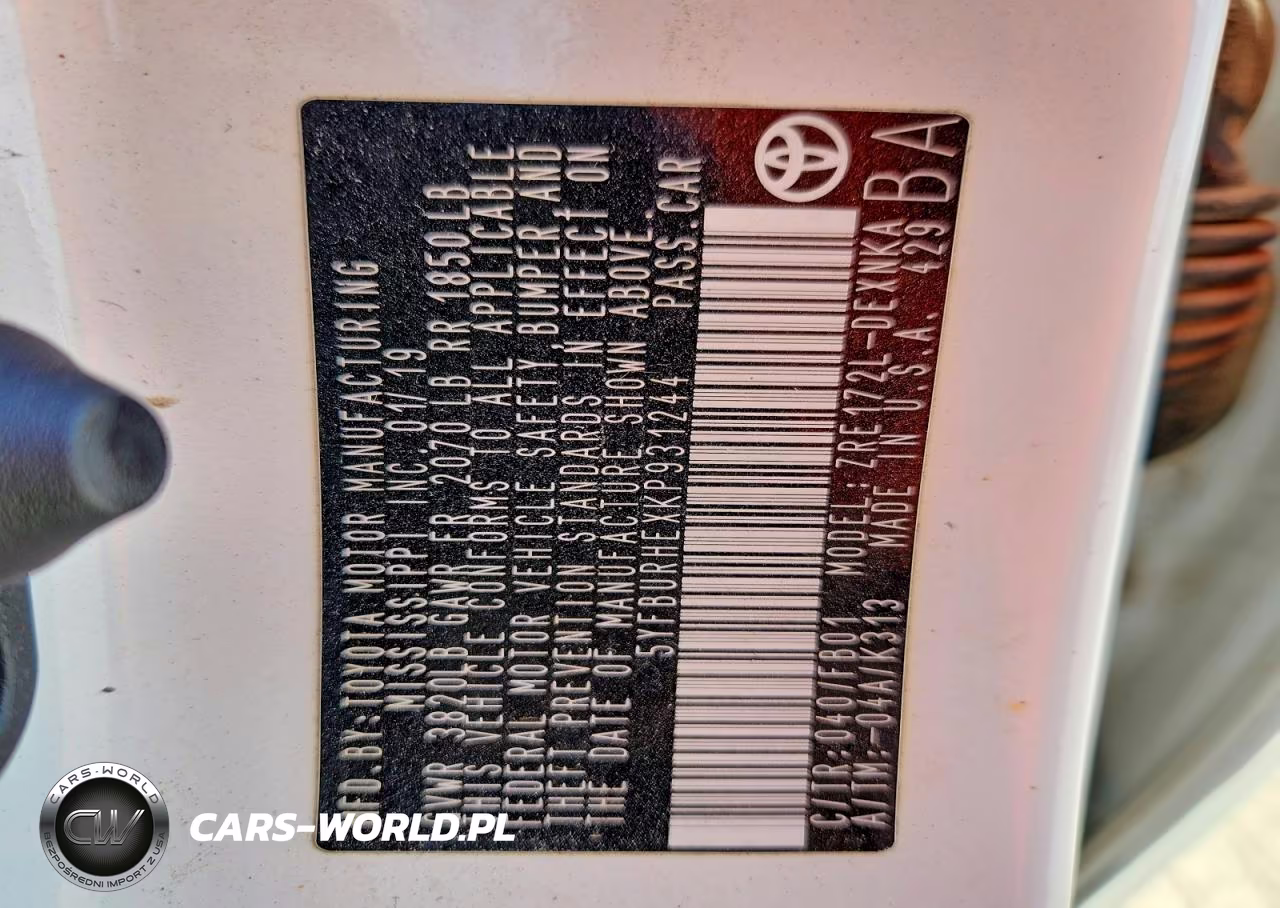 2019 Toyota Corolla Le VIN:5YFBURHEXKP931244 - 13