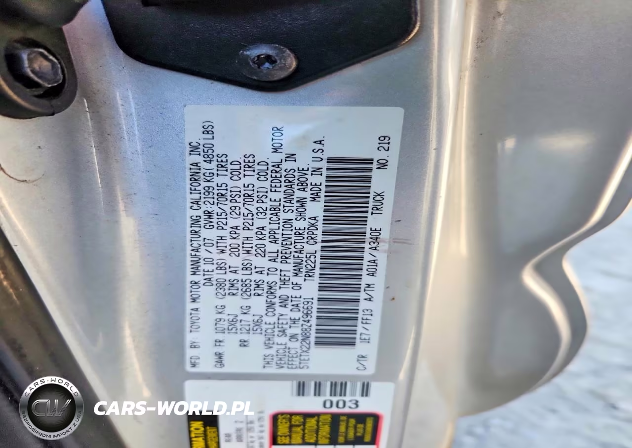 2008 Toyota Tacoma Base VIN:5TETX22N88Z496691 - 12