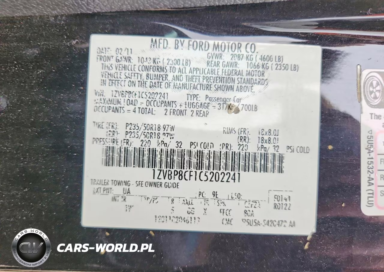 2012 Ford Mustang Gt VIN:1ZVBP8CF1C5202241 - 12