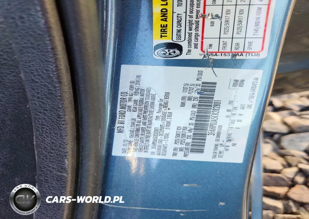 2012 Ford Fusion Sel VIN:3FAHP0JA5CR282801 - 12