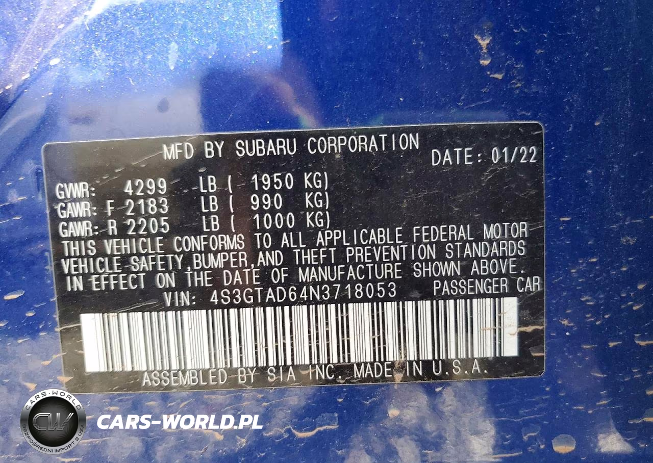 2022 Subaru Impreza Premium VIN:4S3GTAD64N3718053 - 13