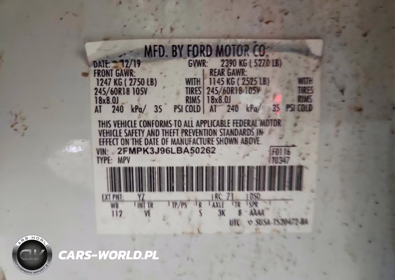 2020 Ford Edge Sel VIN:2FMPK3J96LBA50262 - 13