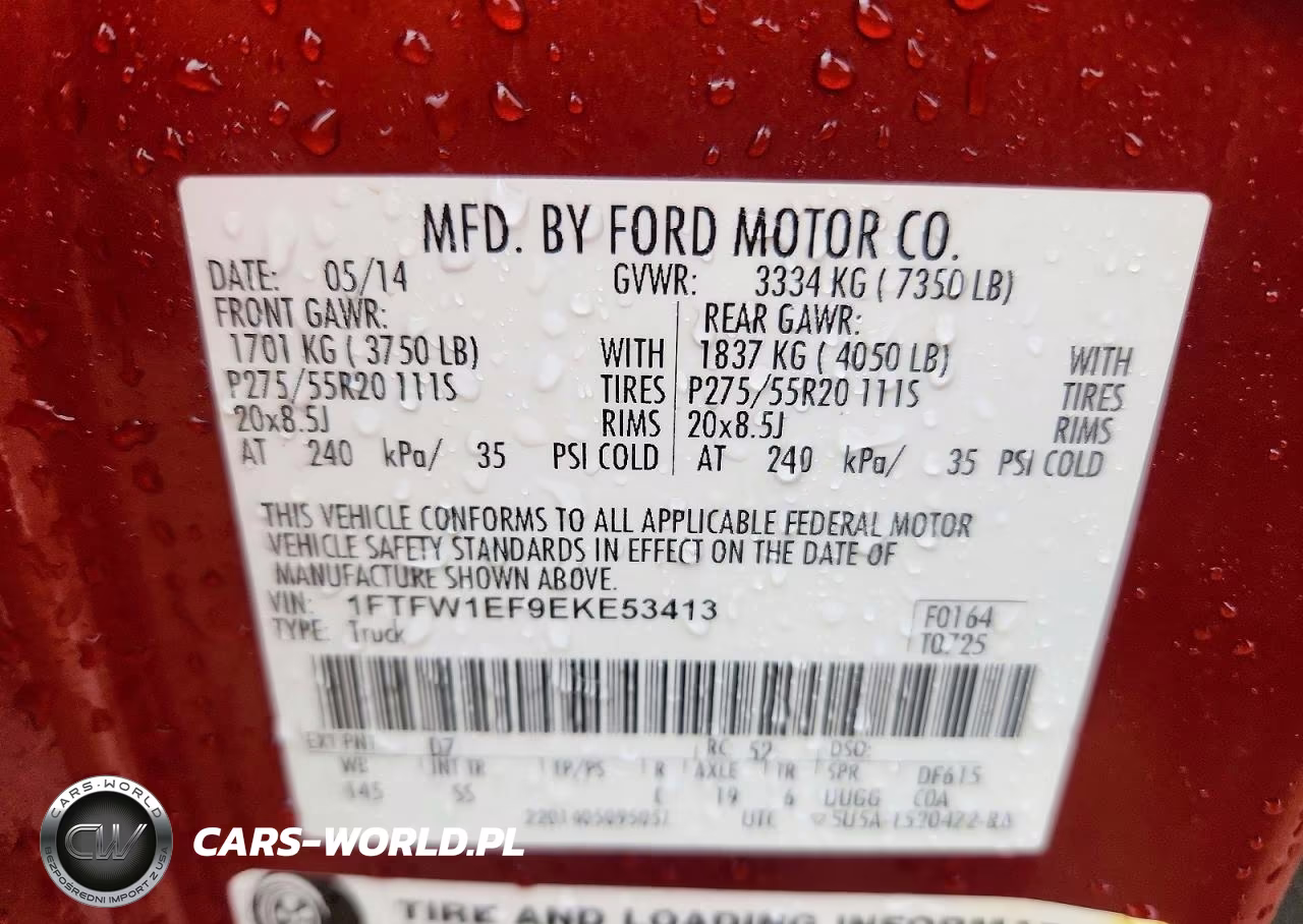 2014 Ford F150 Supercrew VIN:1FTFW1EF9EKE53413 - 12