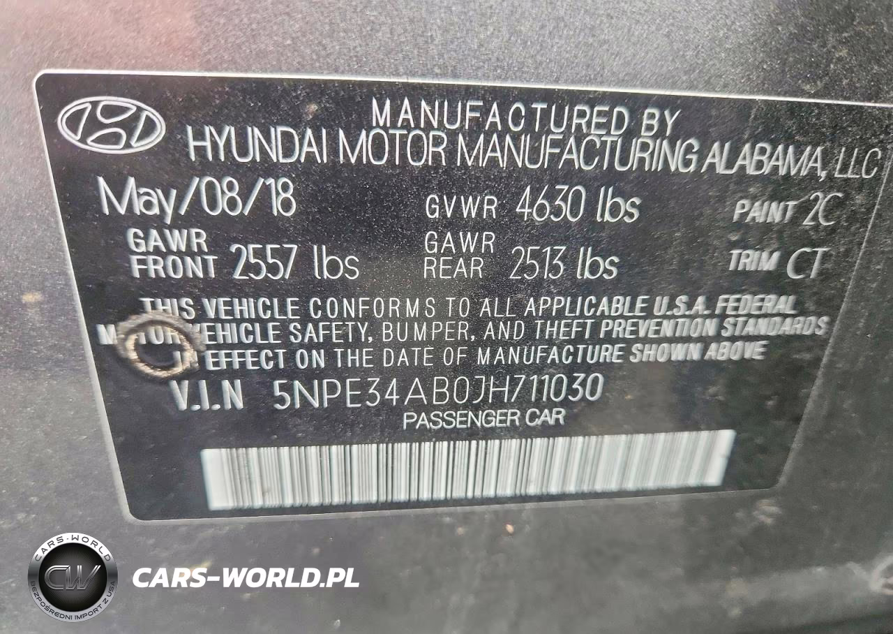 2018 Hyundai Sonata Limited 2.0T+ VIN:5NPE34AB0JH711030 - 12