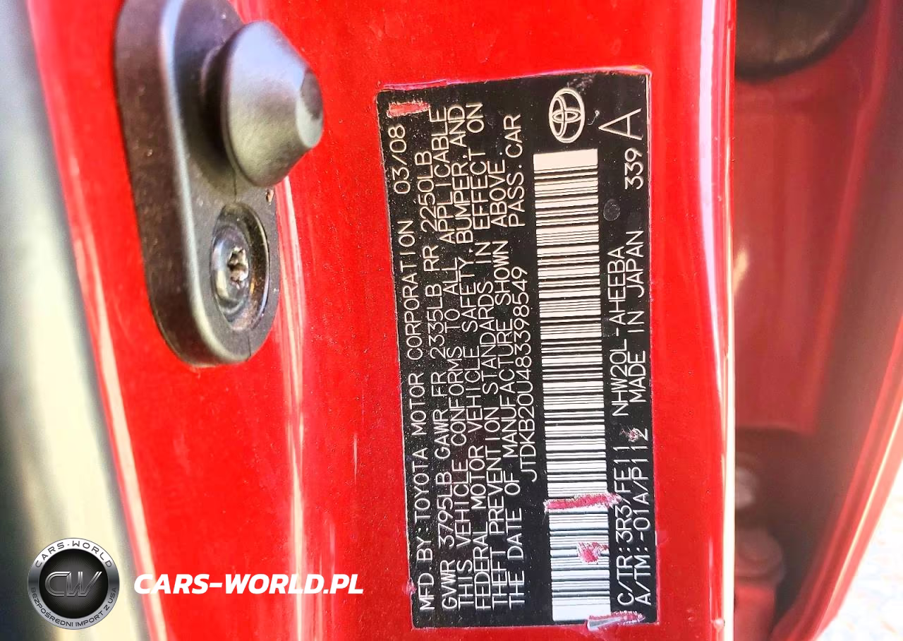 2008 Toyota Prius Base VIN:JTDKB20U483398549 - 12