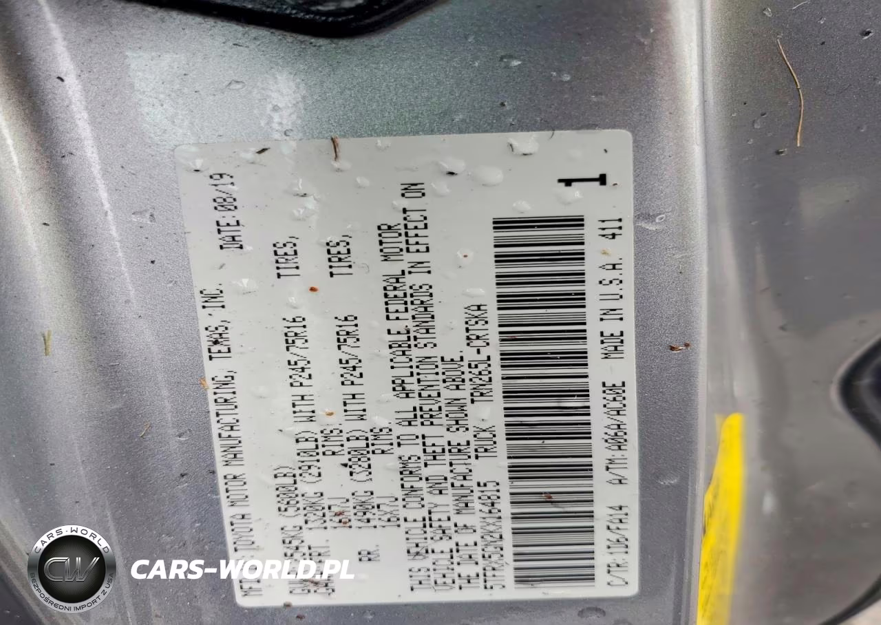 2019 Toyota Tacoma Sr VIN:5TFRX5GN2KX164815 - 12