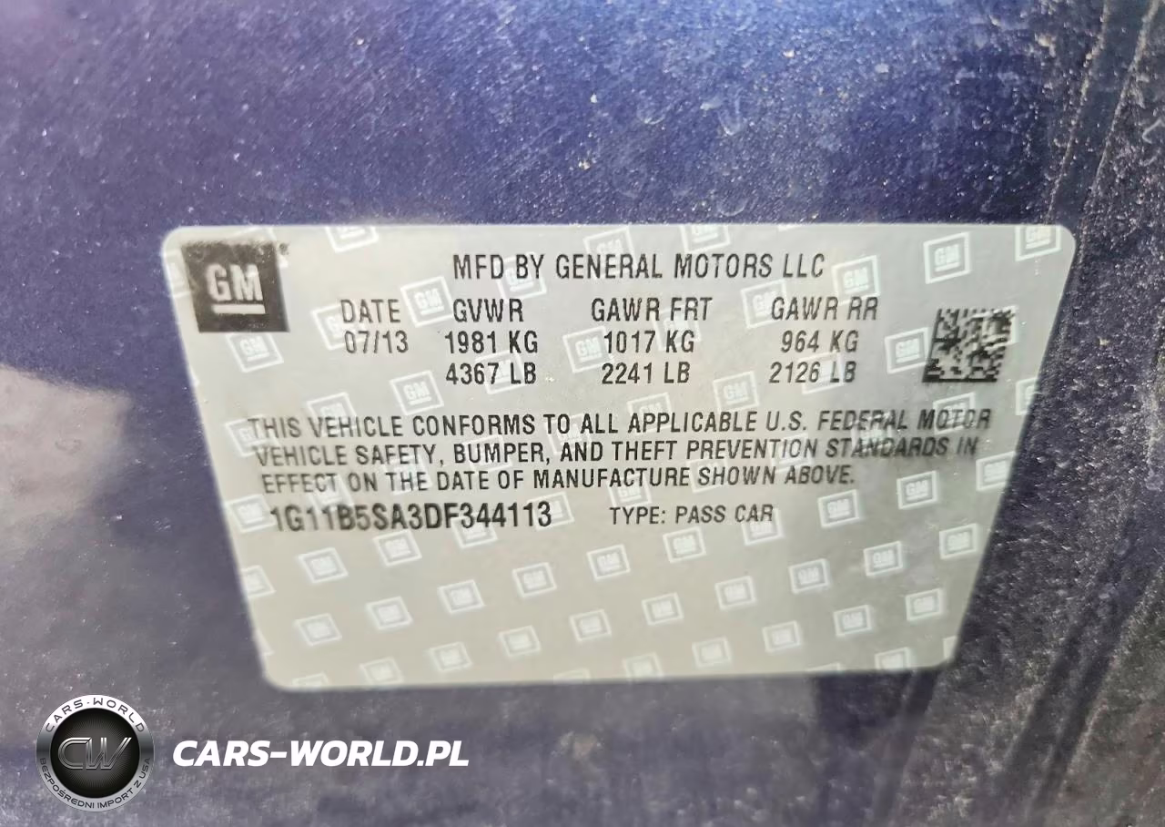 2013 Chevrolet Malibu Ls VIN:1G11B5SA3DF344113 - 12