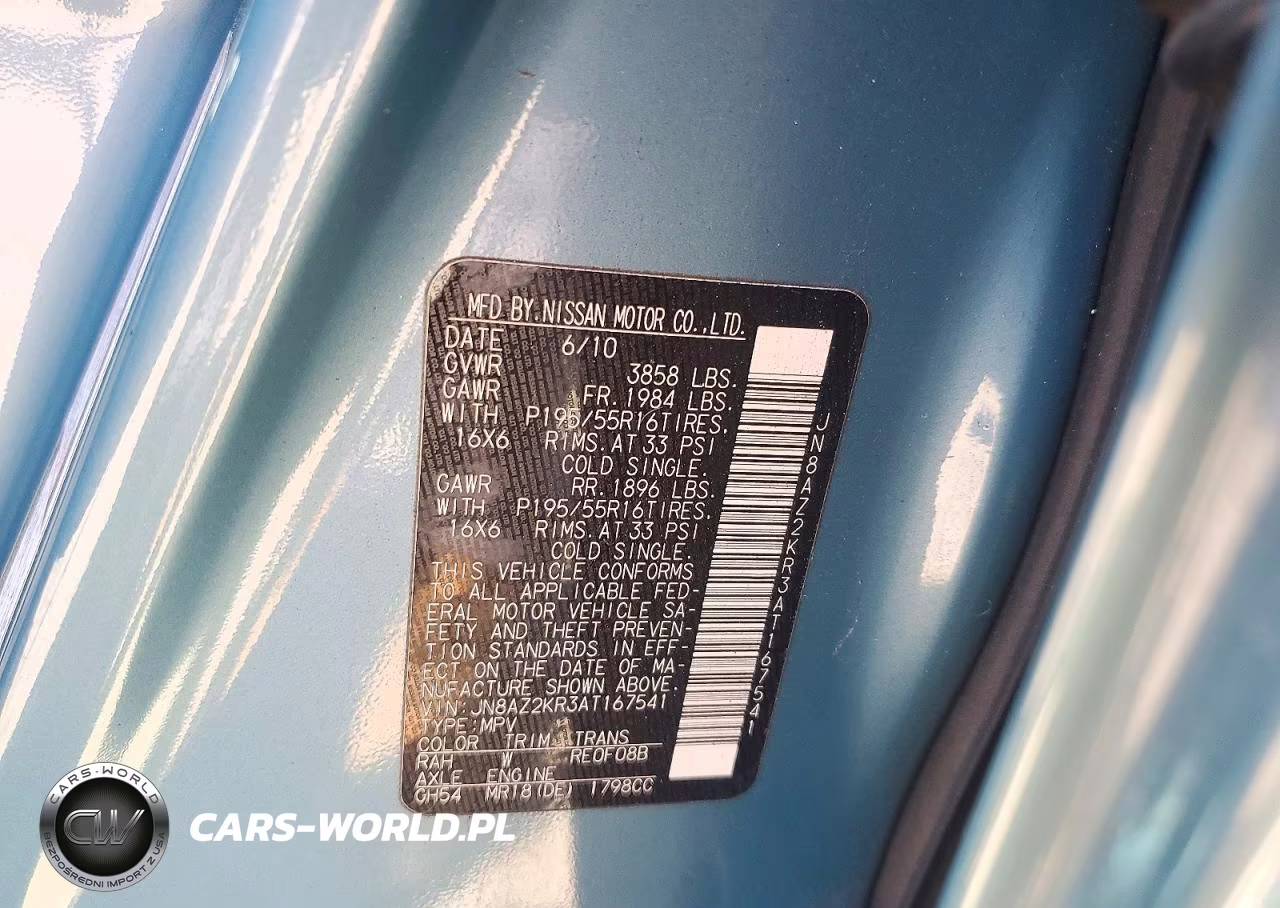 2010 Nissan Cube 1.8 VIN:JN8AZ2KR3AT167541 - 13