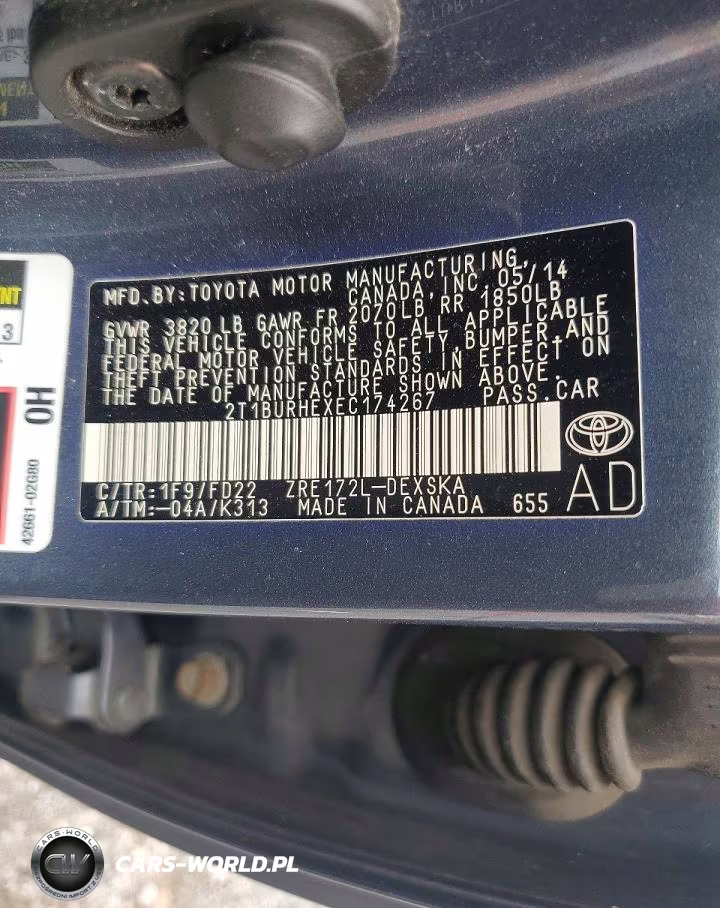 2014 Toyota Corolla S Plus VIN:2T1BURHEXEC174267 - 12