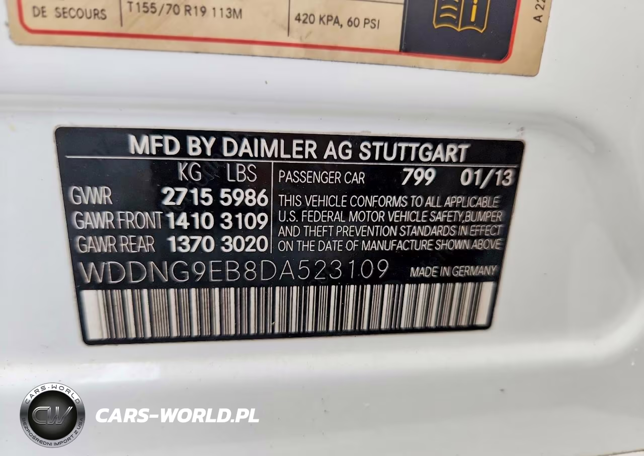 2013 Mercedes-Benz S 550 4Matic VIN:WDDNG9EB8DA523109 - 12