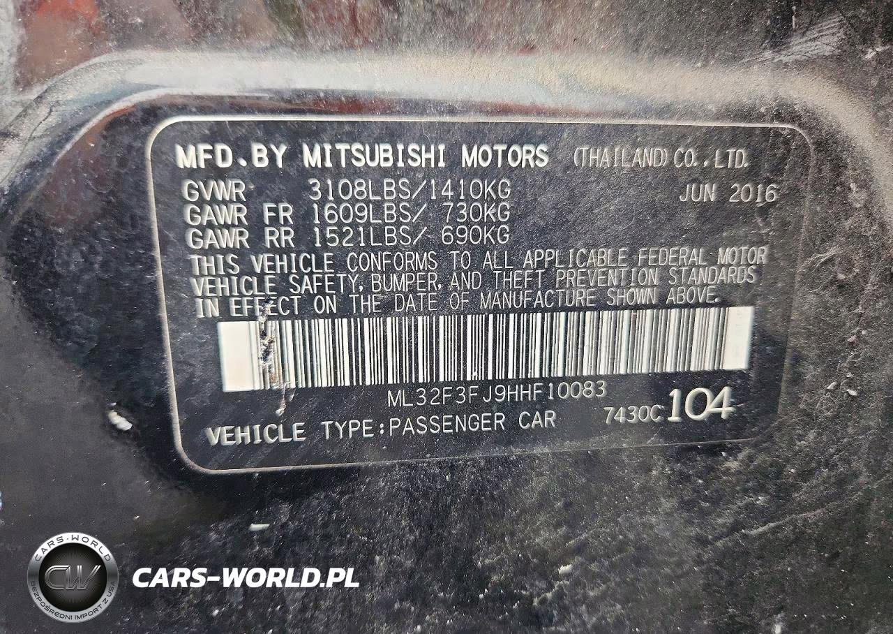 2017 Mitsubishi Mirage G4 Es VIN:ML32F3FJ9HHF10083 - 12