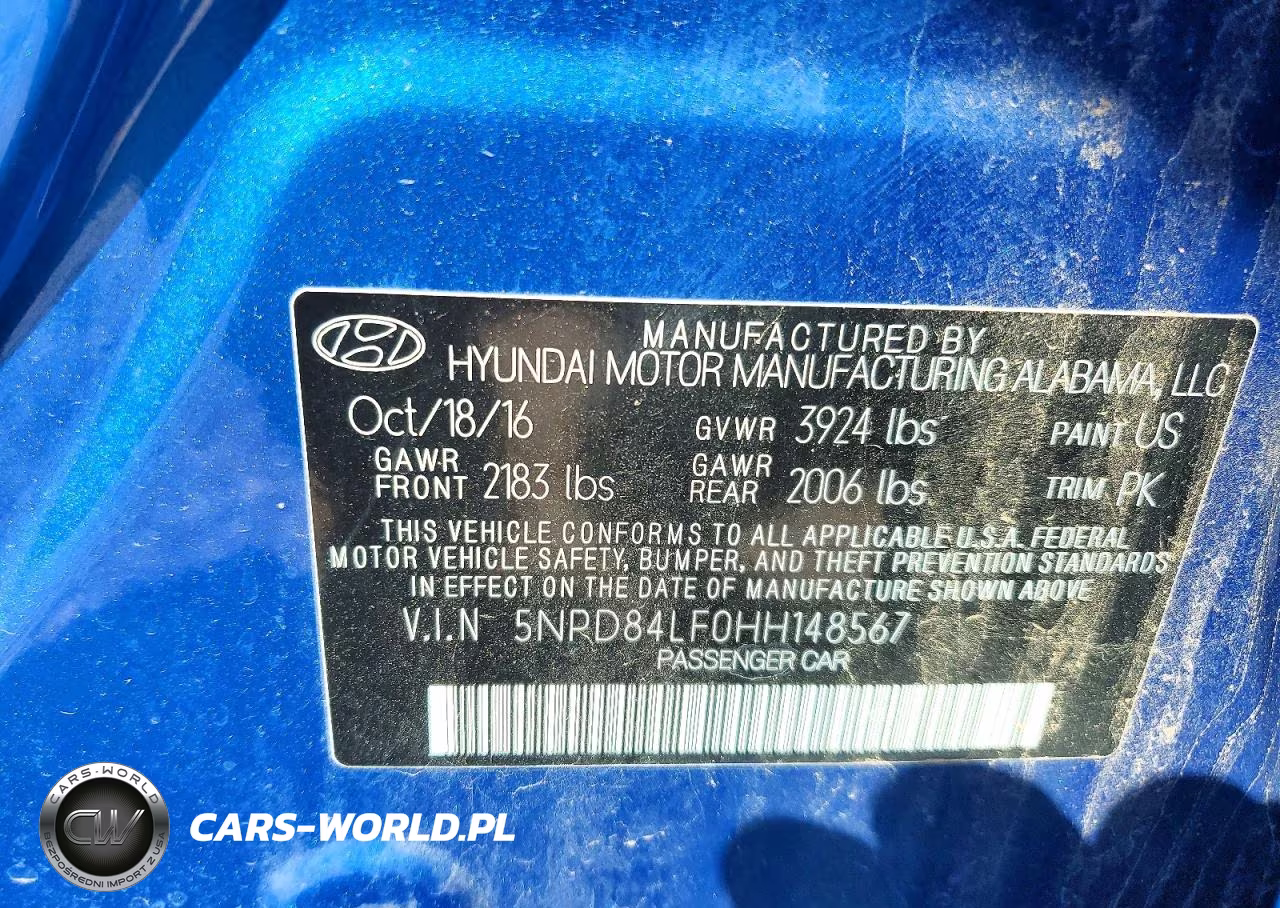 2017 Hyundai Elantra Se VIN:5NPD84LF0HH148567 - 12