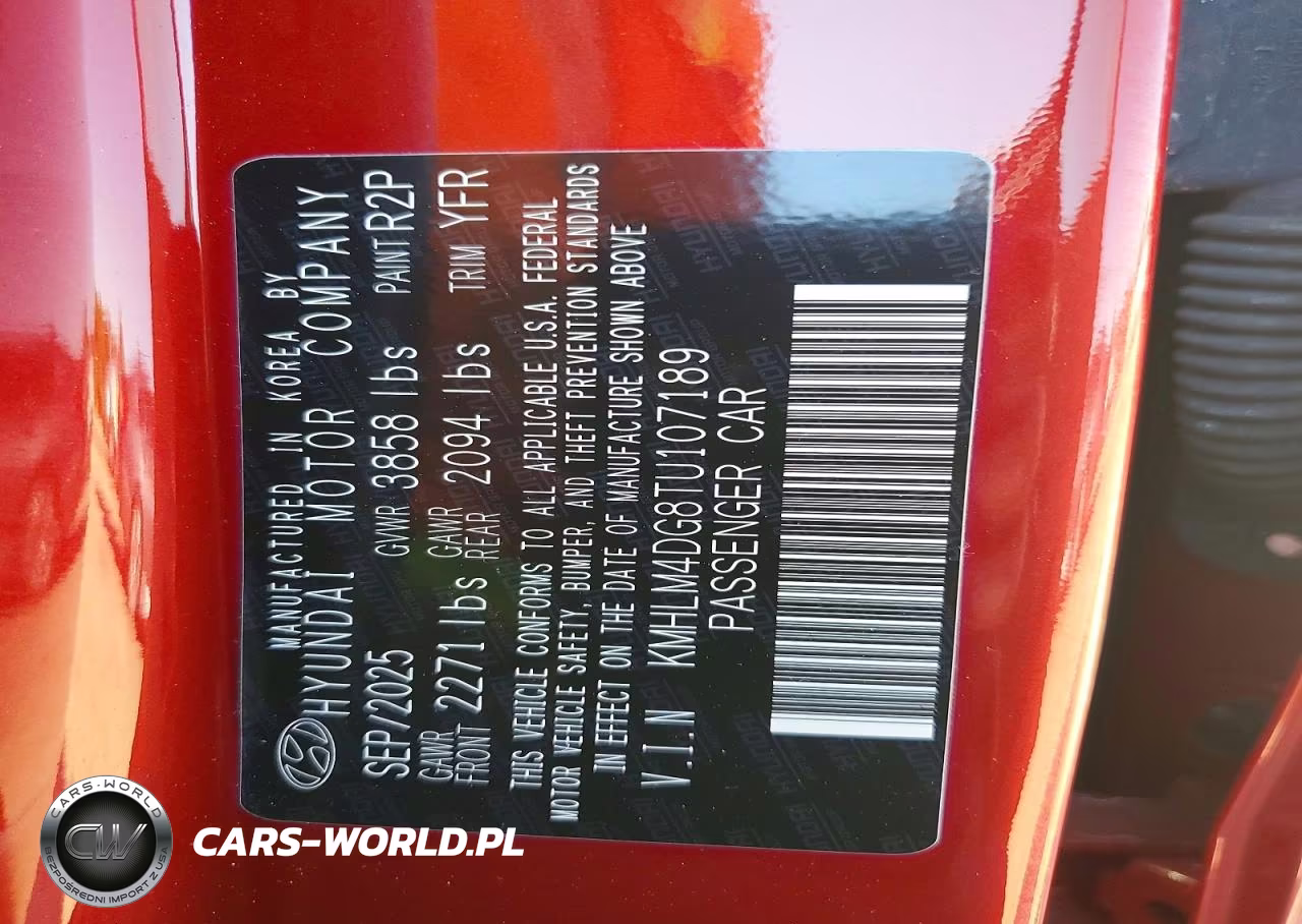 2026 Hyundai Elantra Sel Sport VIN:KMHLM4DG8TU107189 - 12