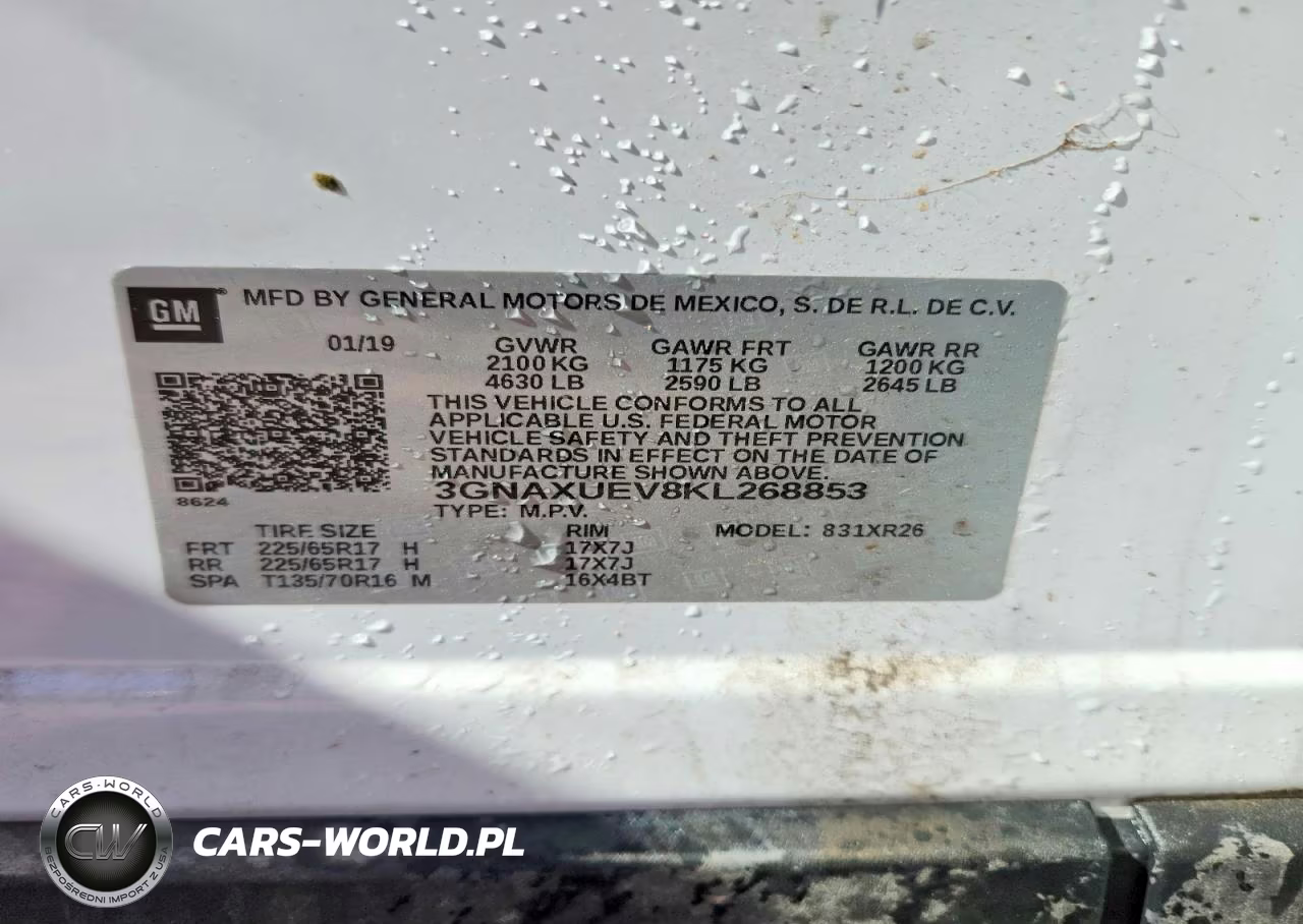 2019 Chevrolet Equinox Lt VIN:3GNAXUEV8KL268853 - 12