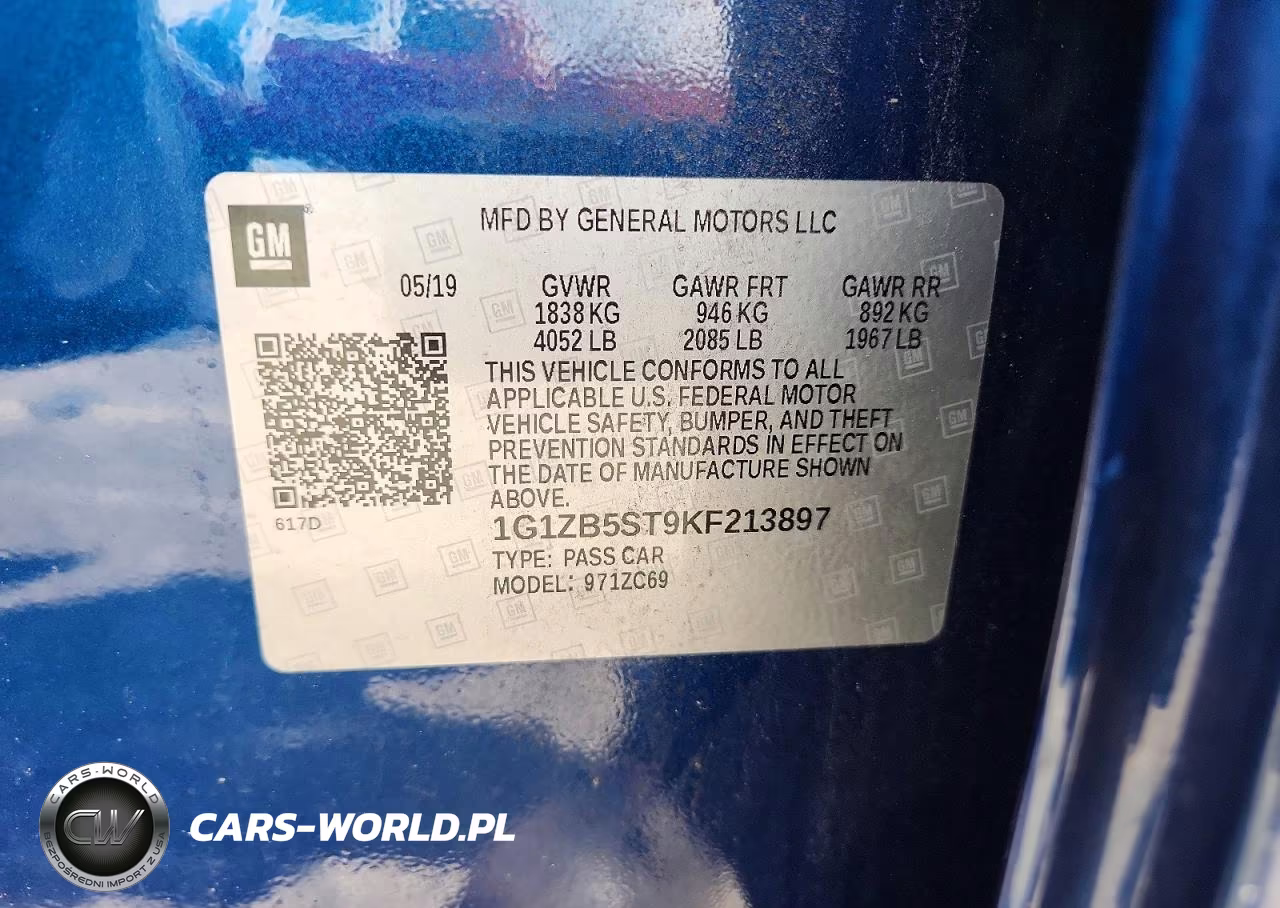 2019 Chevrolet Malibu Ls VIN:1G1ZB5ST9KF213897 - 12
