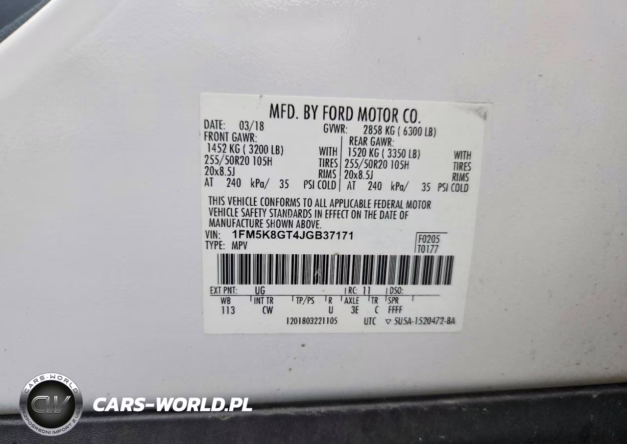 2018 Ford Explorer Sport VIN:1FM5K8GT4JGB37171 - 13