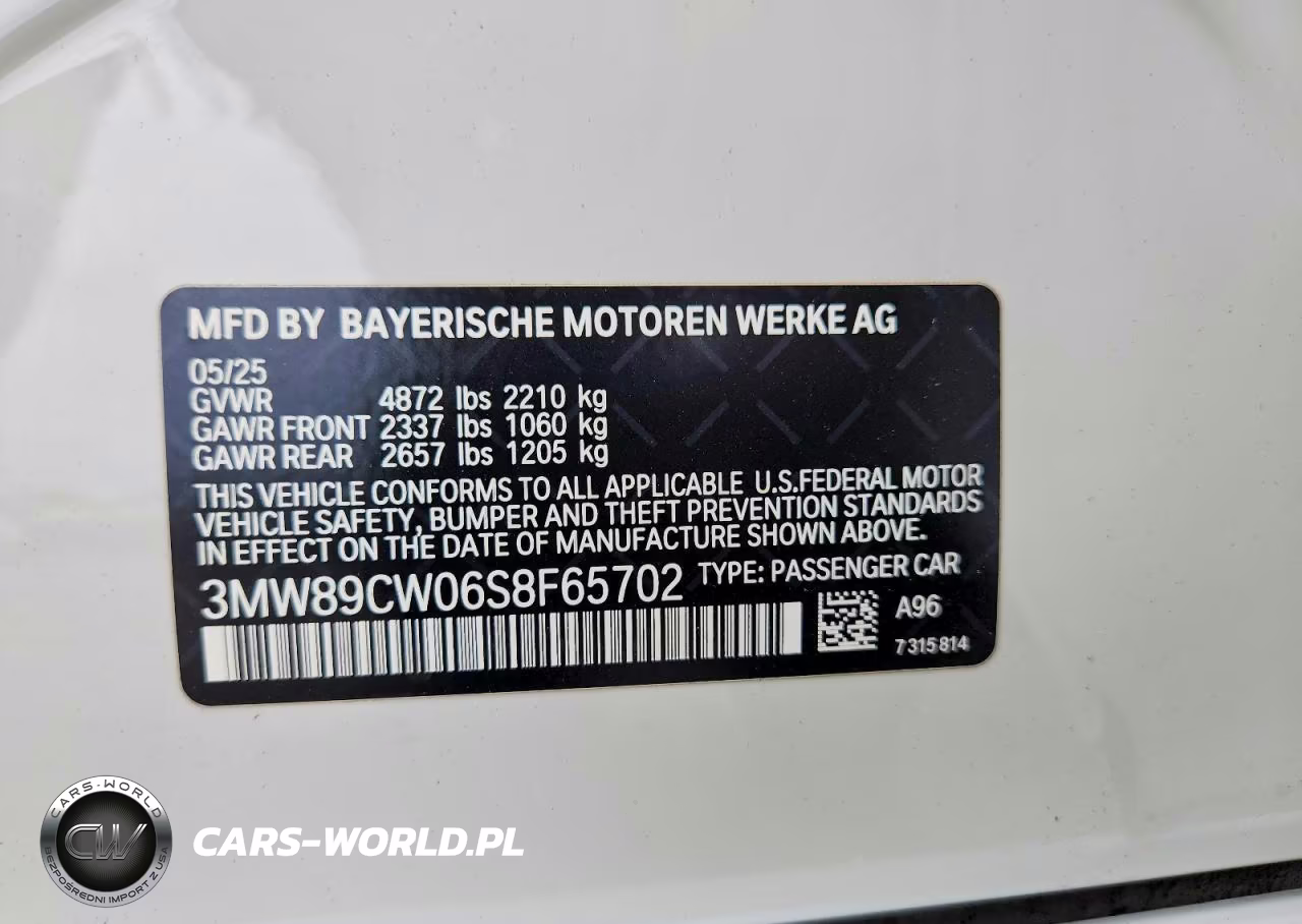 2025 BMW 330Xi VIN:3MW89CW06S8F65702 - 13