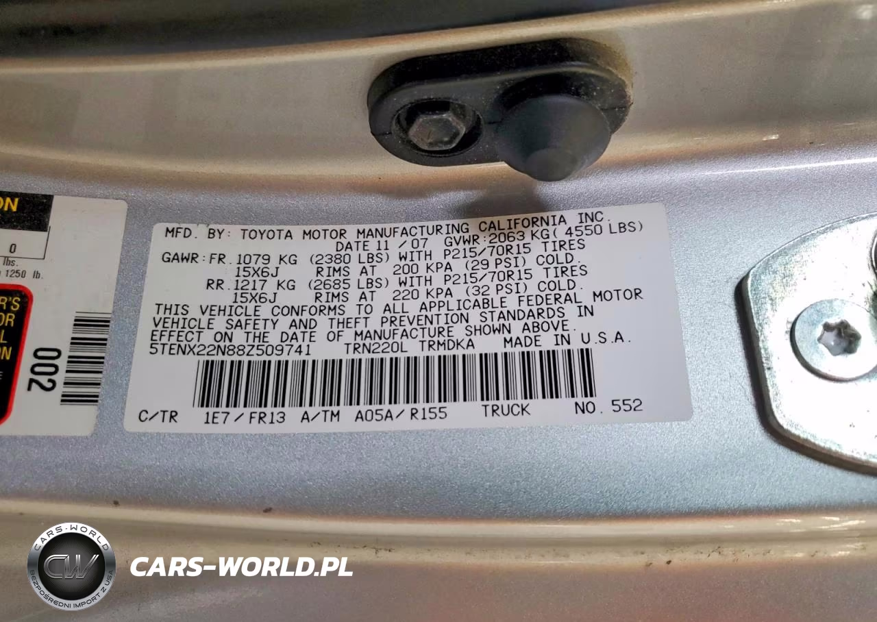 2008 Toyota Tacoma Base VIN:5TENX22N88Z509741 - 13