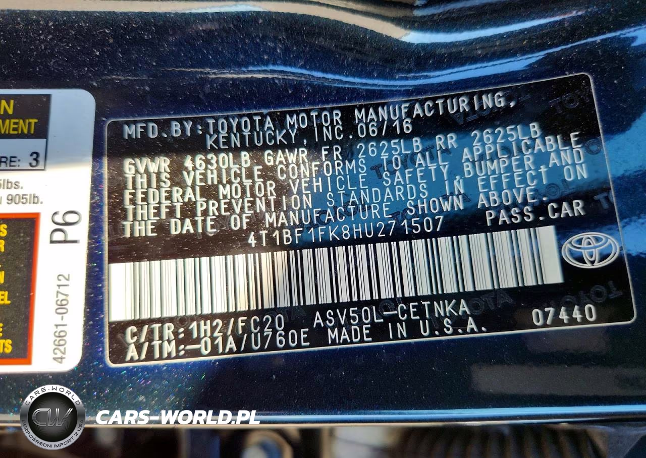 2017 Toyota Camry Le VIN:4T1BF1FK8HU271507 - 12