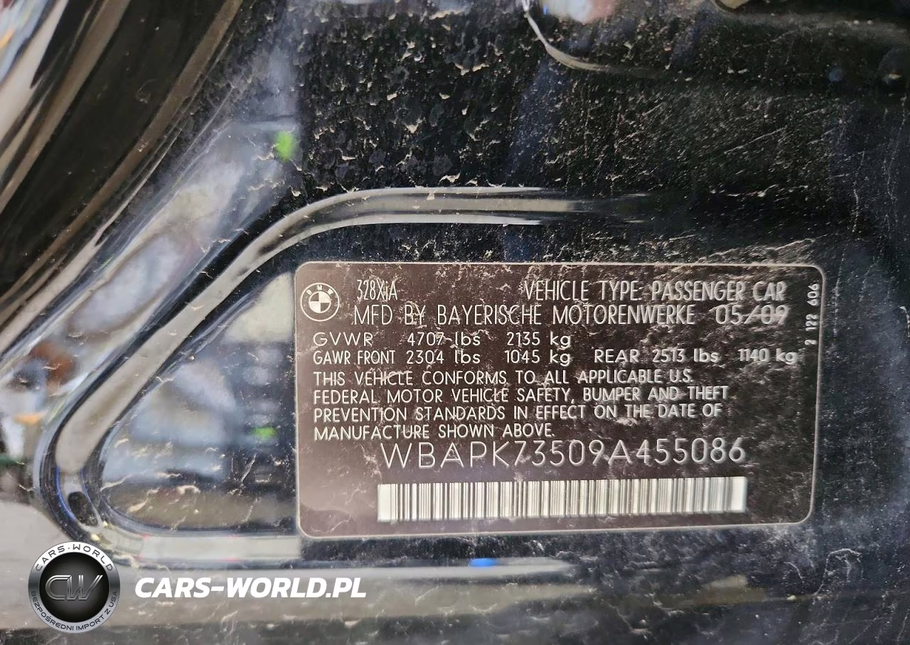2009 BMW 328 Xi VIN:WBAPK73509A455086 - 12