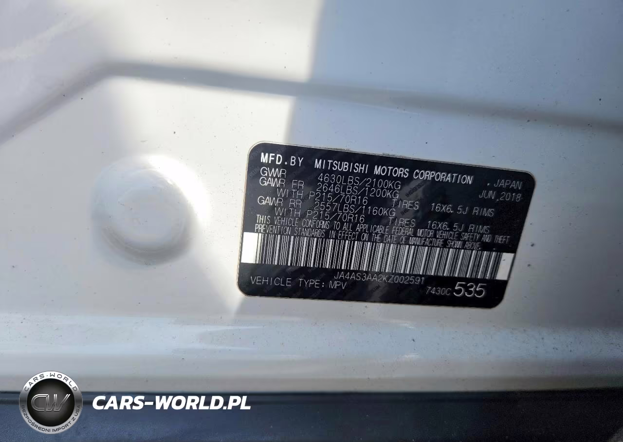 2019 Mitsubishi Eclipse Cross Es VIN:JA4AS3AA2KZ002591 - 13
