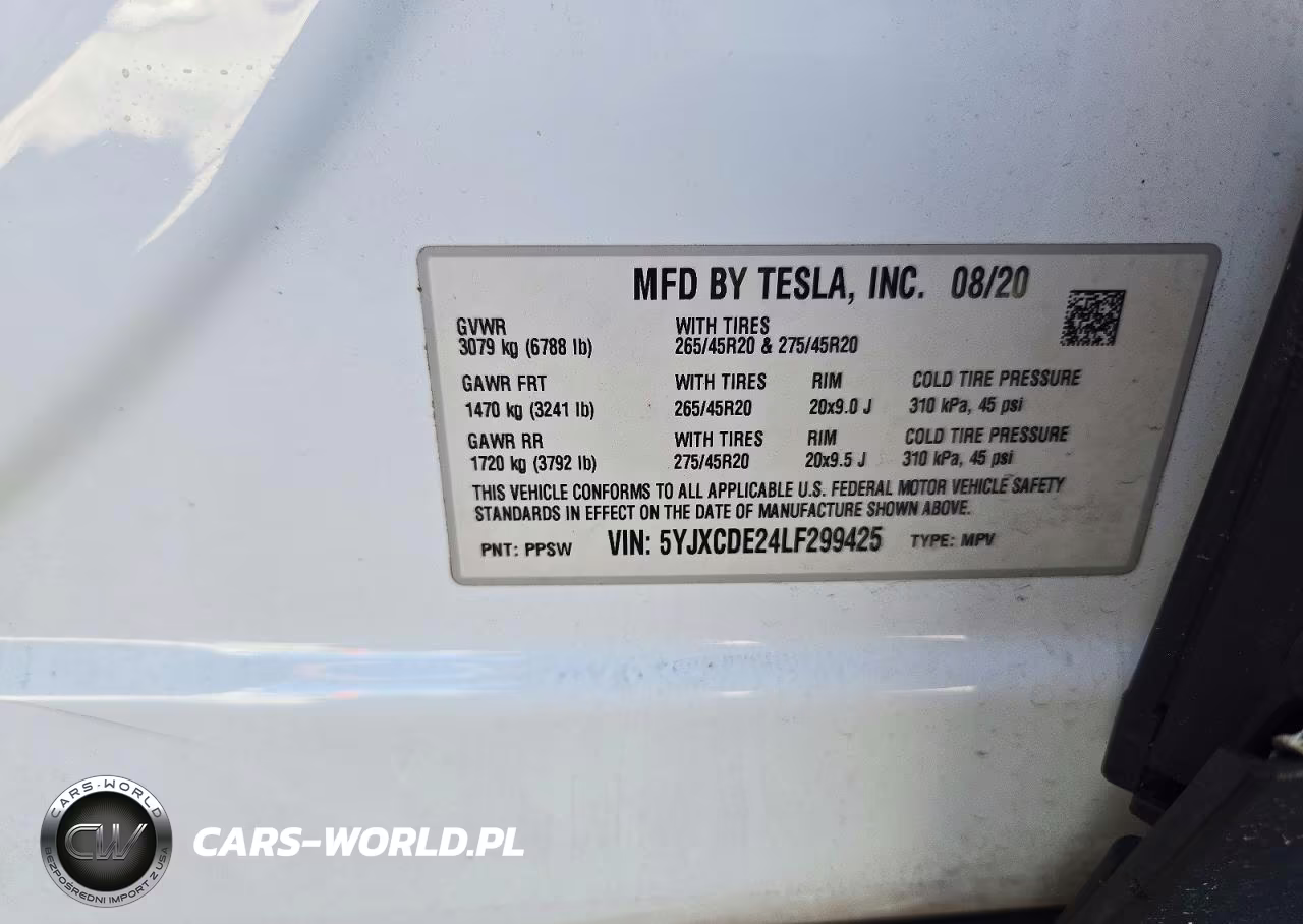 2020 Tesla Model X VIN:5YJXCDE24LF299425 - 14