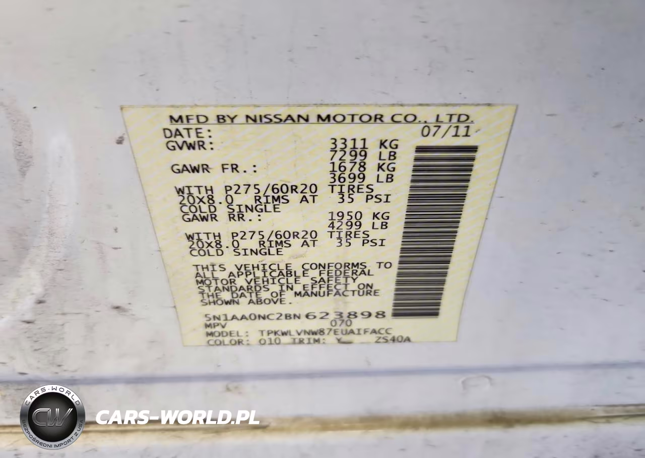2011 Nissan Armada Sv VIN:5N1AA0NC2BN623898 - 13