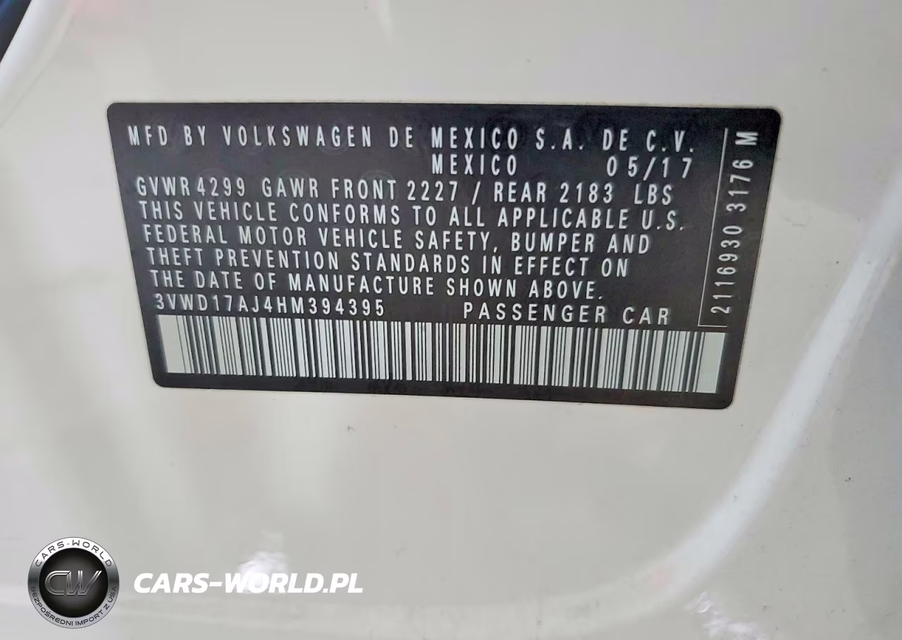 2017 Volkswagen Jetta Sport VIN:3VWD17AJ4HM394395 - 12