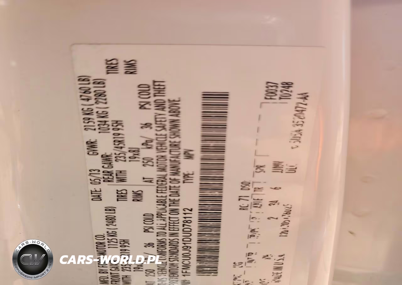 2013 Ford Escape Titanium VIN:1FMCU0J91DUD78112 - 13