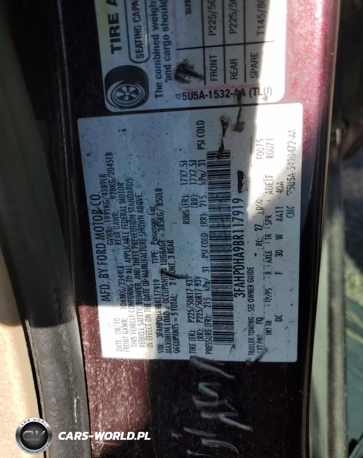 2011 Ford Fusion Se VIN:3FAHP0HA9BR117919 - 12
