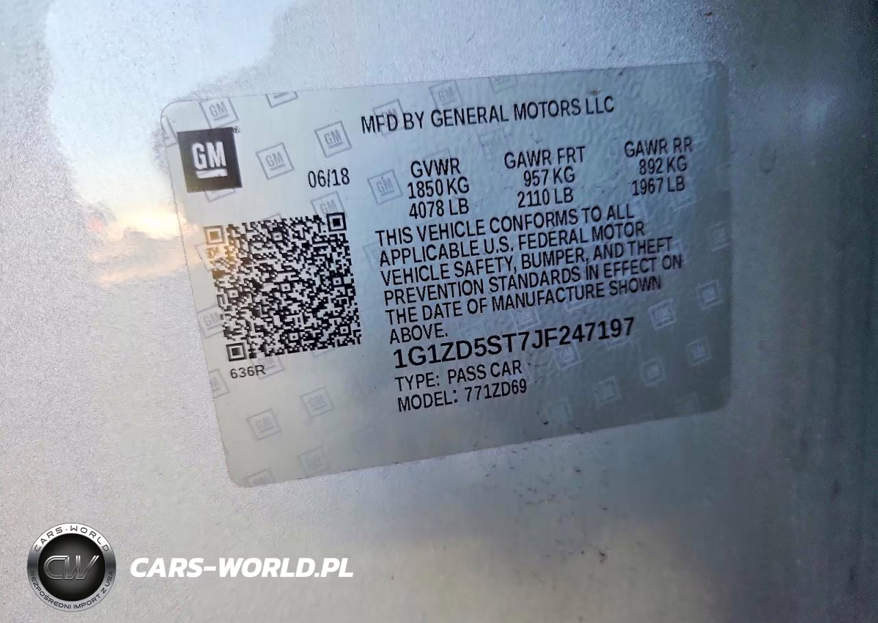 2018 Chevrolet Malibu Lt VIN:1G1ZD5ST7JF247197 - 12