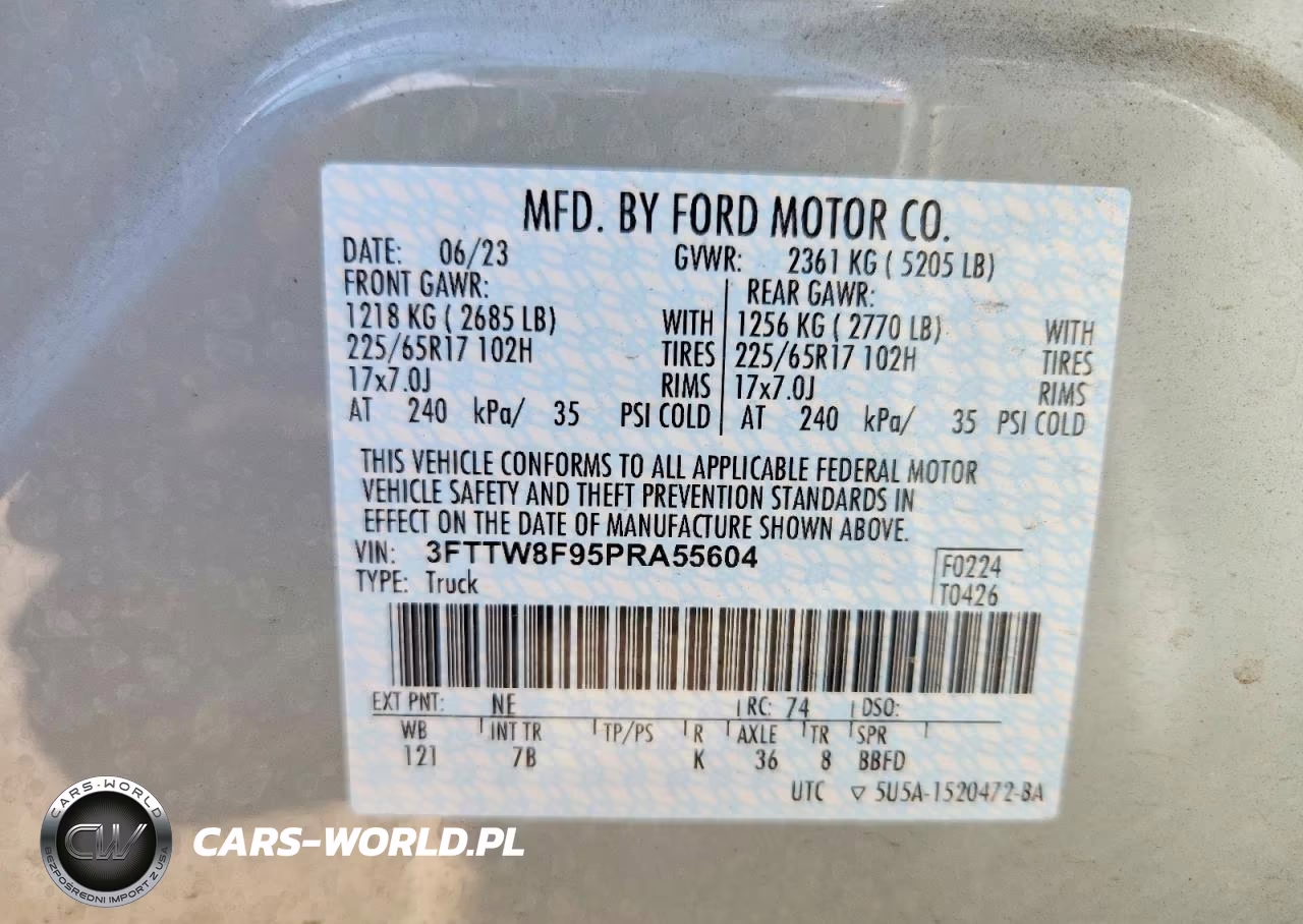 2023 Ford Maverick Xl VIN:3FTTW8F95PRA55604 - 12