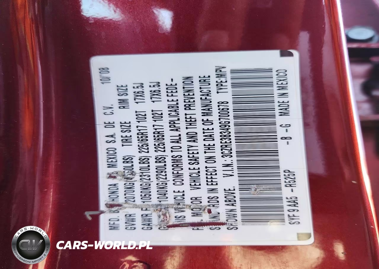2009 Honda Cr-V Lx VIN:3CZRE38349G700678 - 13
