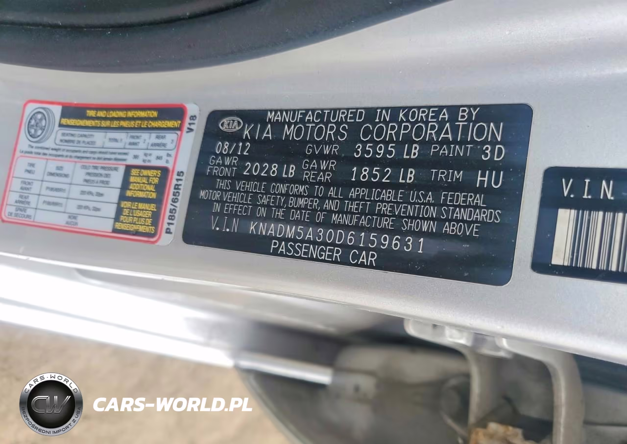 2013 Kia Rio Lx VIN:KNADM5A30D6159631 - 12