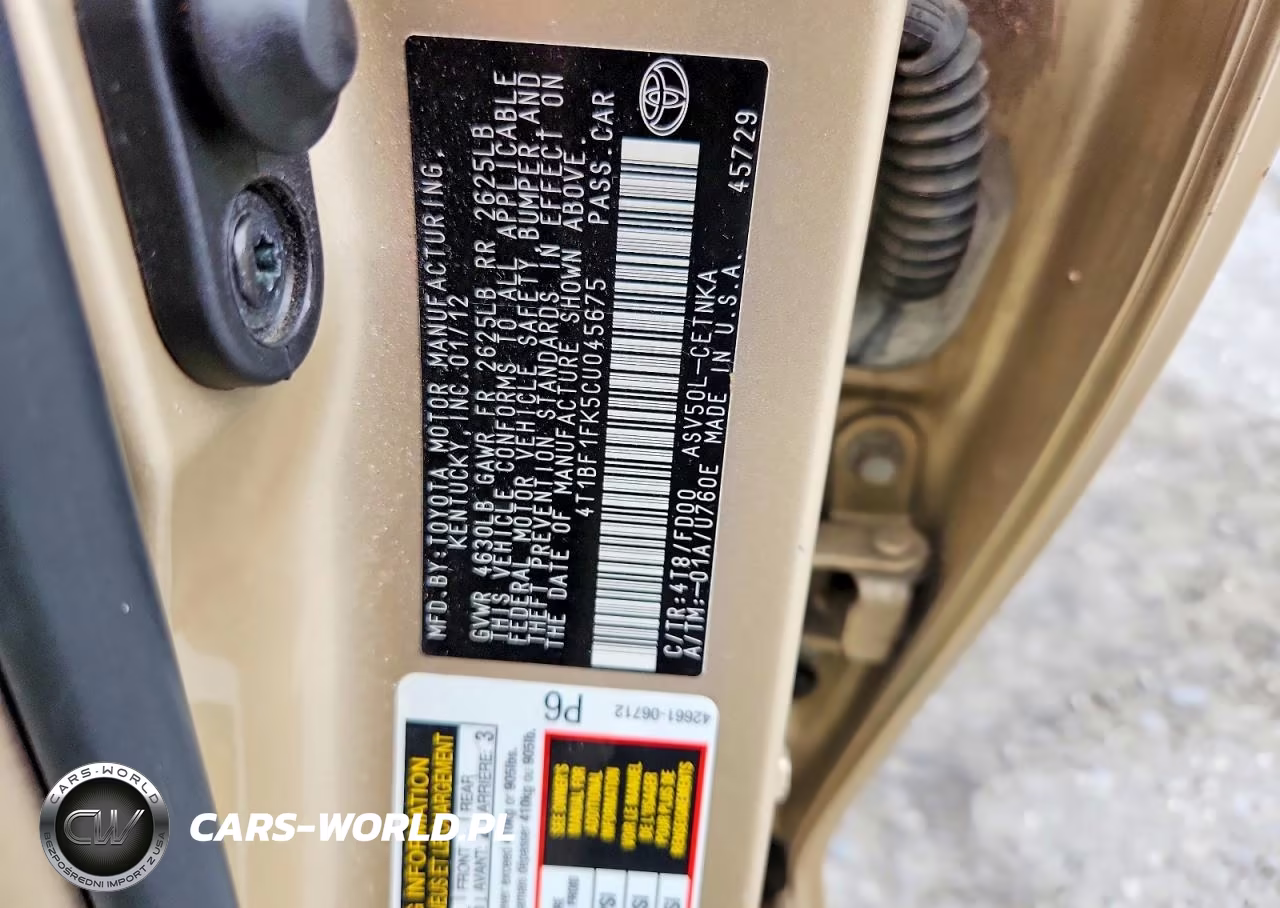 2012 Toyota Camry Le VIN:4T1BF1FK5CU045675 - 12