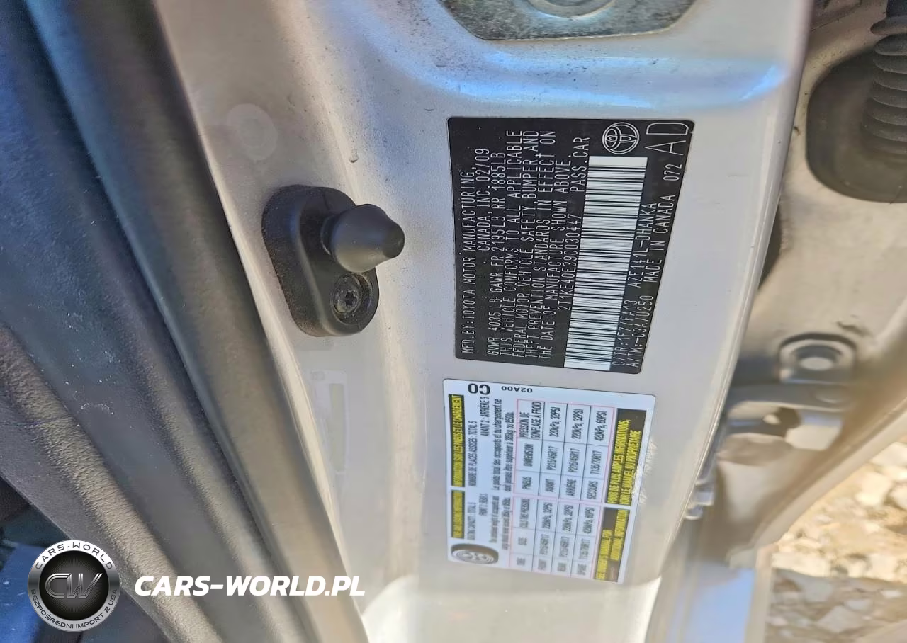 2009 Toyota Matrix S VIN:2T1KE40E39C030447 - 12