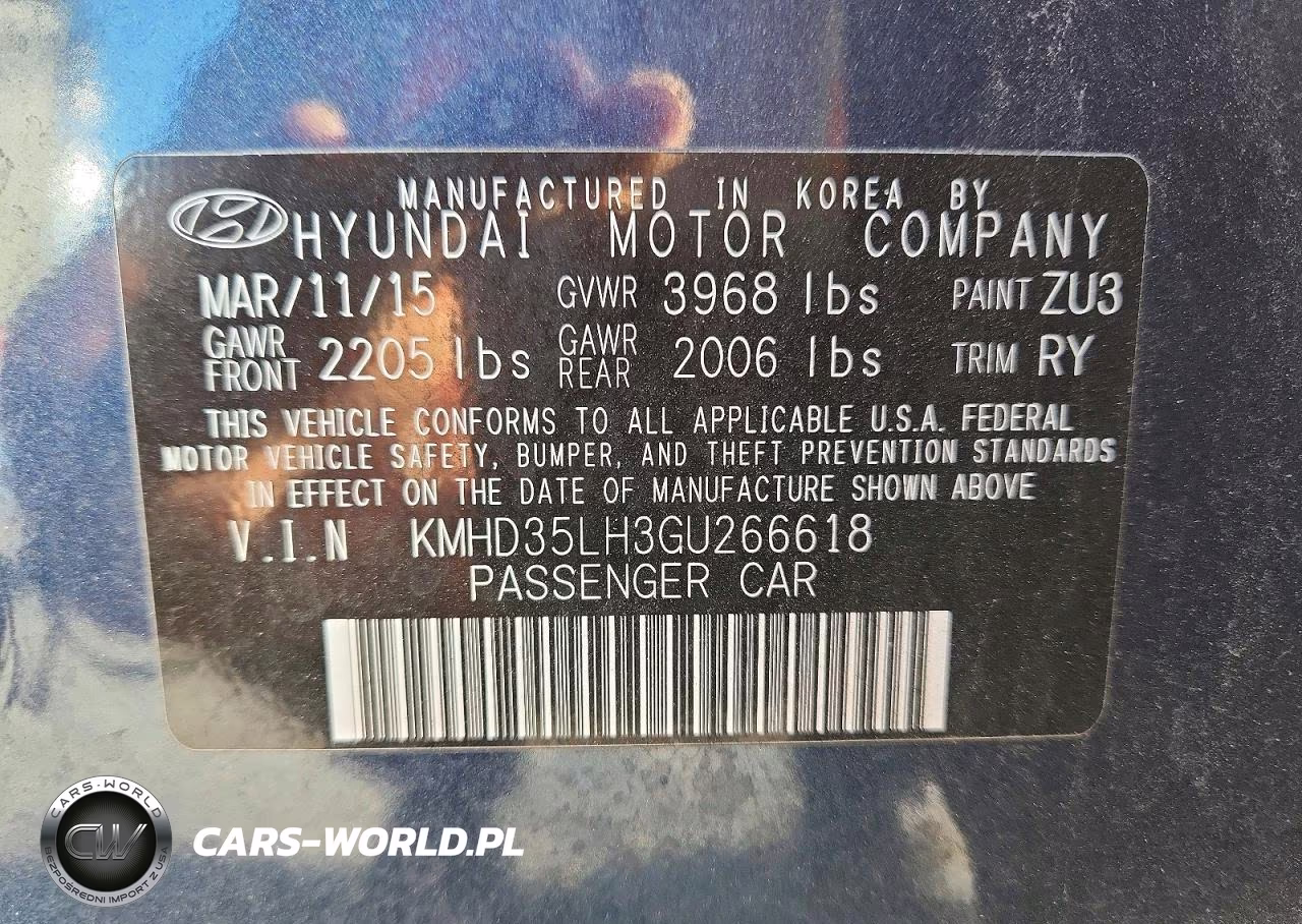 2016 Hyundai Elantra Gt Base VIN:KMHD35LH3GU266618 - 12