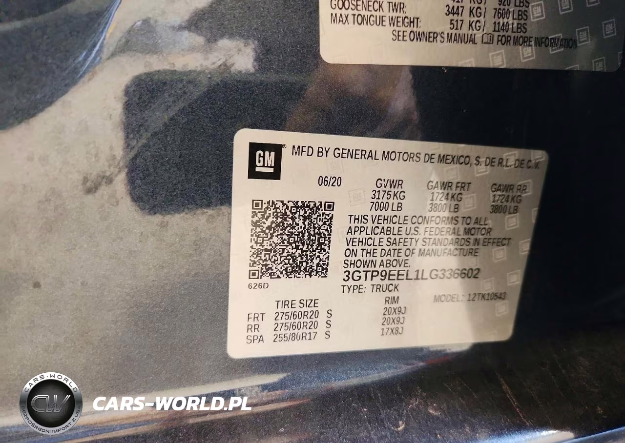 2020 GMC Sierra K1500 At4 VIN:3GTP9EEL1LG336602 - 12