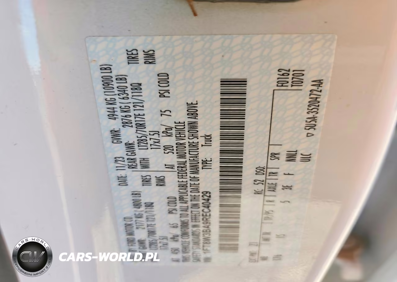 2024 Ford F350 Super Duty VIN:1FT8W3BA9REC40429 - 12