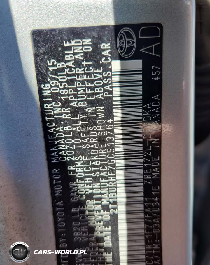 2016 Toyota Corolla L VIN:2T1BURHE7GC513764 - 12