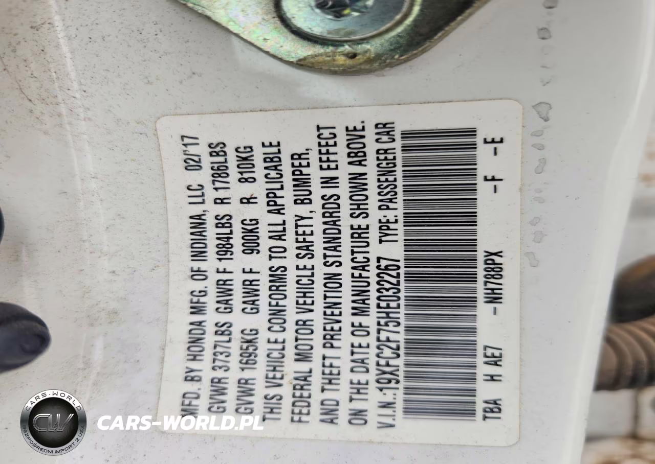 2017 Honda Civic Ex VIN:19XFC2F75HE032267 - 12