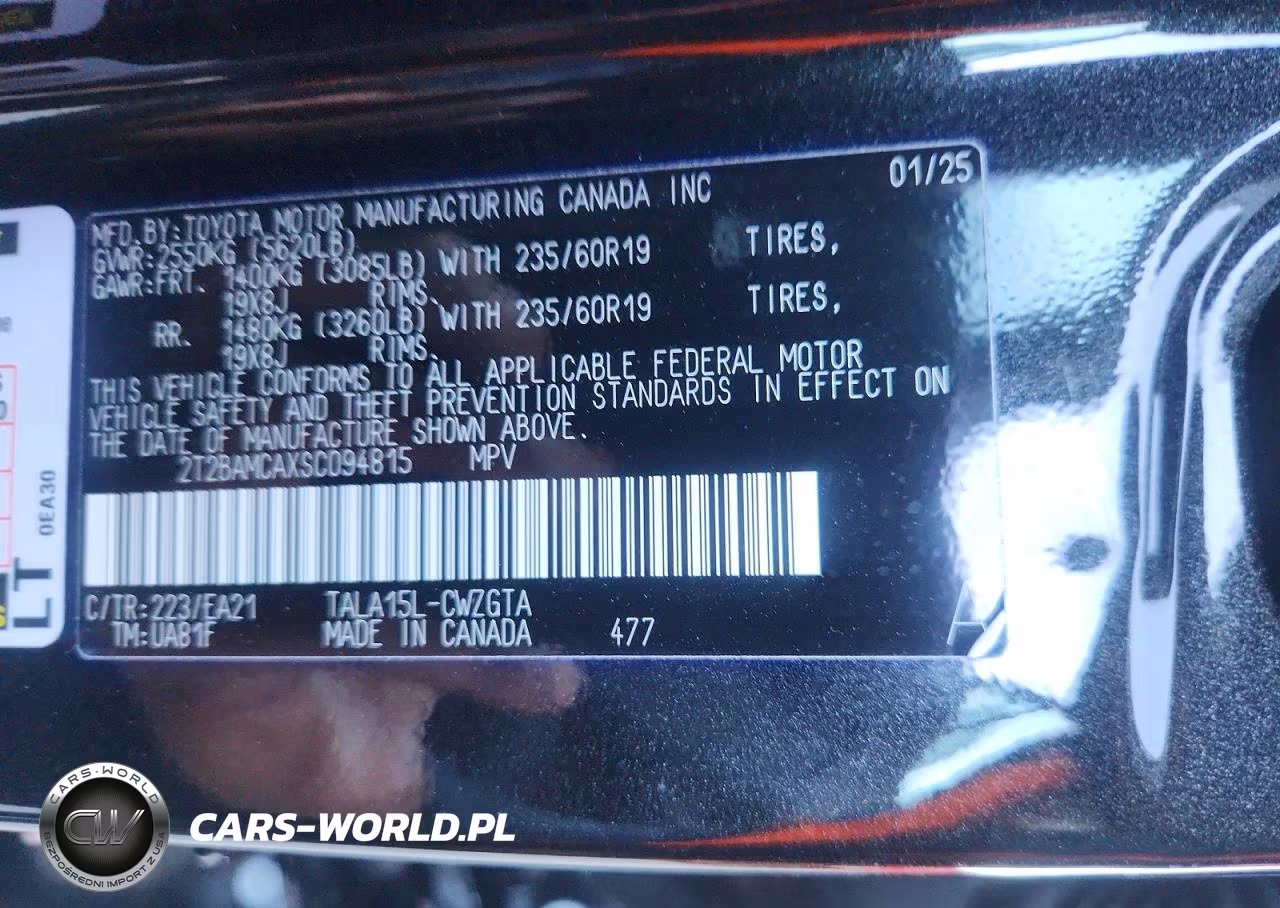 2025 Lexus Rx 350 Premium VIN:2T2BAMCAXSC094815 - 13