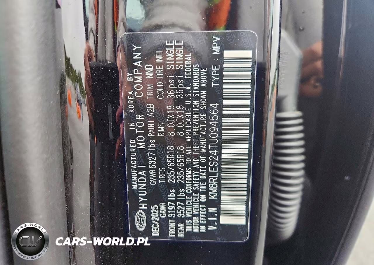 2026 Hyundai Palisade Sel VIN:KM8RLES24TU094564 - 13