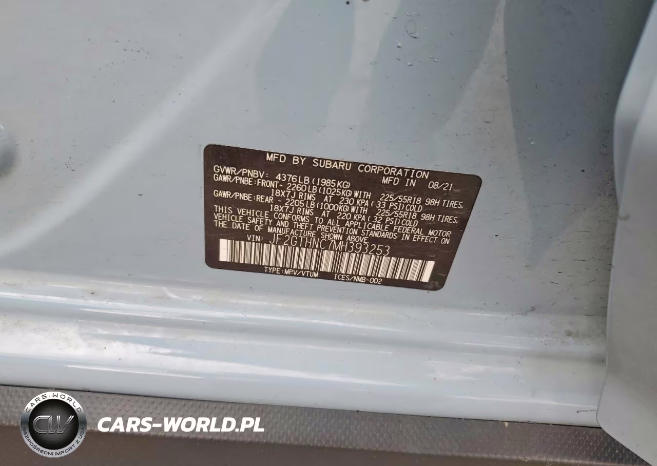 2021 Subaru Crosstrek Limited VIN:JF2GTHNC7MH393253 - 13
