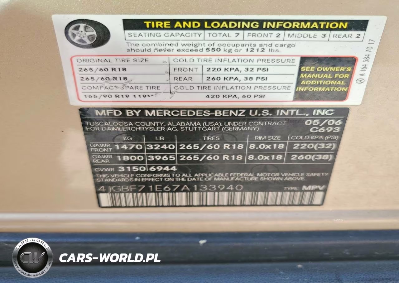 2007 Mercedes-Benz Gl 450 4Matic VIN:4JGBF71E67A133940 - 13
