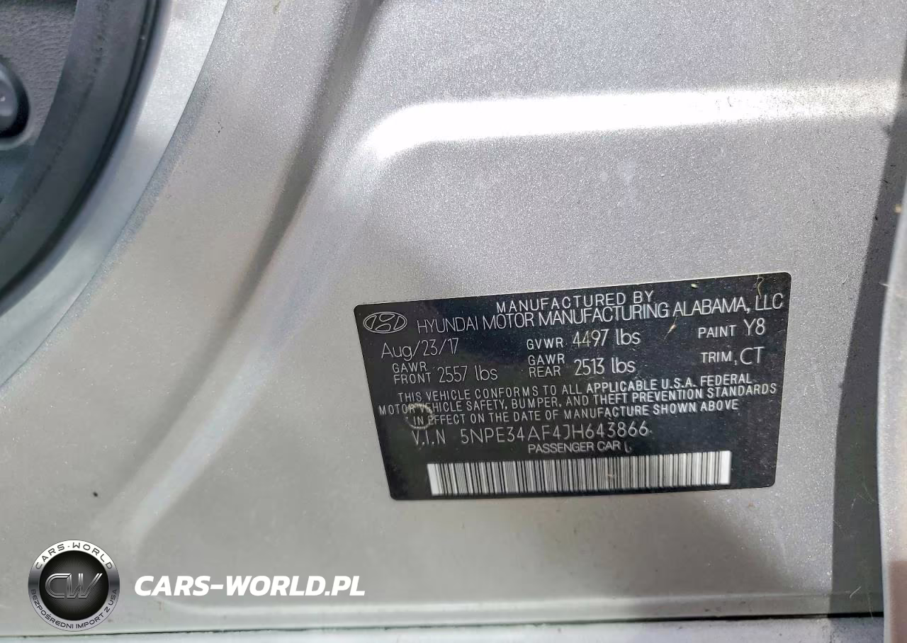 2018 HYUNDAI SONATA SPO SPORT VIN:5NPE34AF4JH643866 - 12