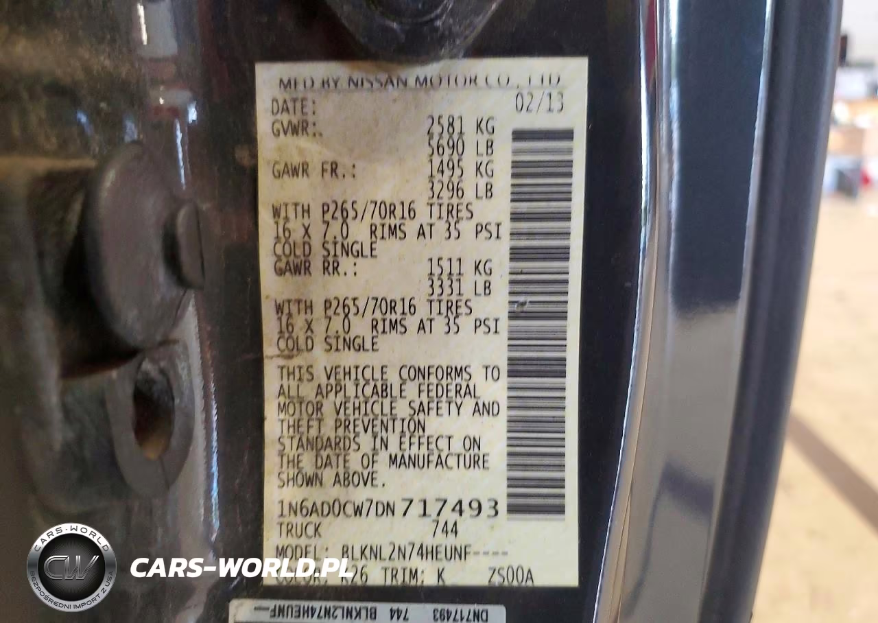 2013 Nissan Frontier VIN:1N6AD0CW7DN717493 - 12