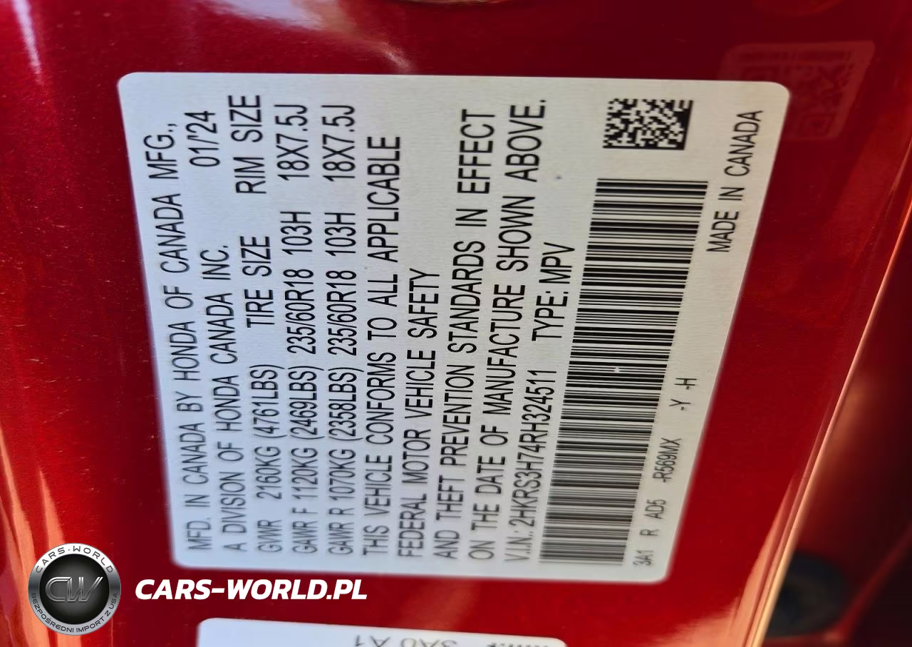 2024 Honda Cr-V Exl VIN:2HKRS3H74RH324511 - 13