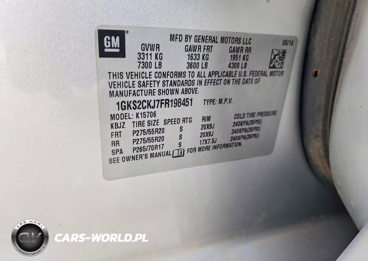 2015 GMC Yukon Denali VIN:1GKS2CKJ7FR198451 - 14