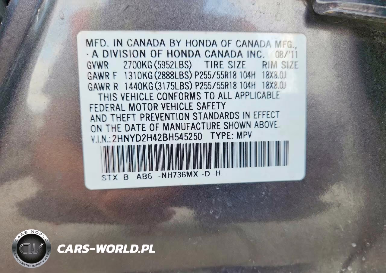 2011 Acura Mdx Technology VIN:2HNYD2H42BH545250 - 14